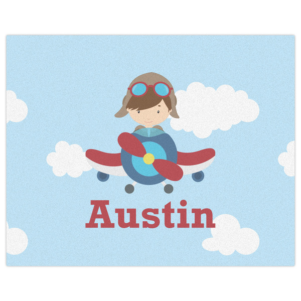 Airplane & Pilot Indoor / Outdoor Rug - 8'x10' - Front Flat