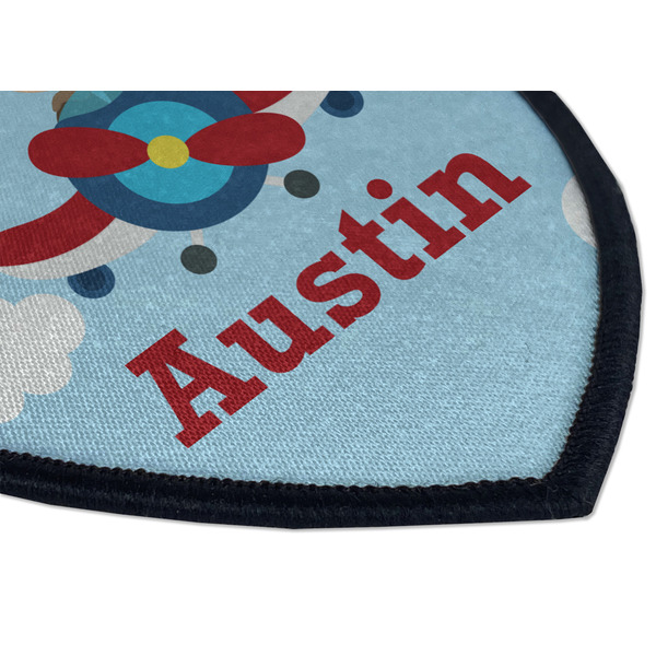 Airplane & Pilot Iron on Shield 3 Detail