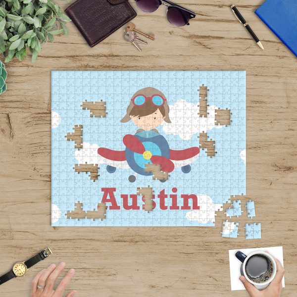 Airplane & Pilot Jigsaw Puzzle 500 Piece - In Context