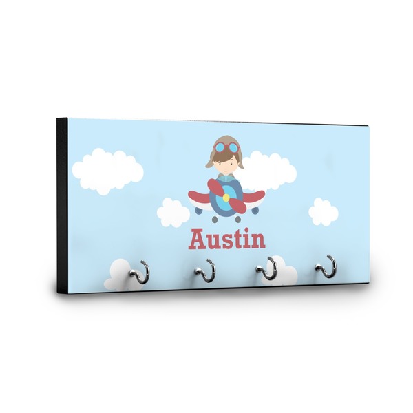 Airplane & Pilot Key Hanger - Front View with Hooks