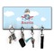 Airplane & Pilot Key Hanger w/ 4 Hooks & Keys
