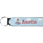 Airplane & Pilot Neoprene Keychain Fob (Personalized)