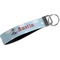 Airplane & Pilot Webbing Keychain FOB with Metal