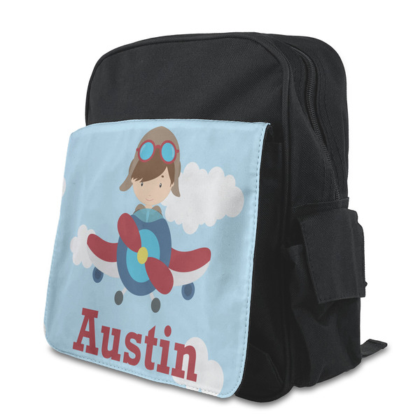 Custom Airplane & Pilot Preschool Backpack (Personalized)
