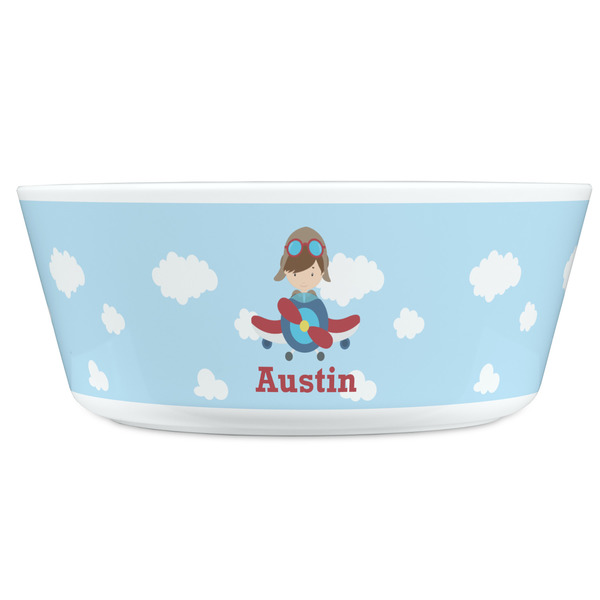 Airplane & Pilot Kids Bowls - FRONT