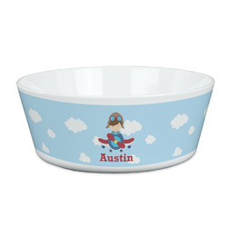 Airplane & Pilot Kid's Bowl (Personalized)