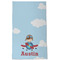Airplane & Pilot Kitchen Towel - Poly Cotton - Full Front