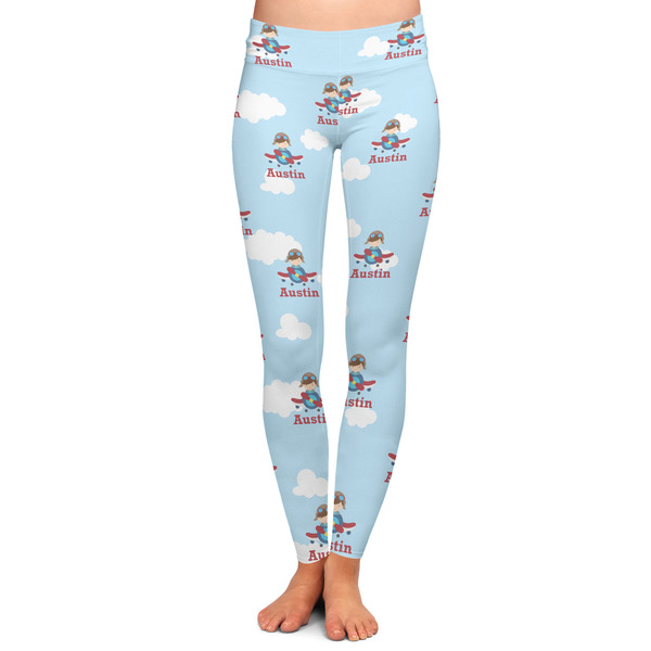 Custom Airplane & Pilot Ladies Leggings (Personalized)