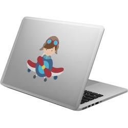 Airplane & Pilot Laptop Decal (Personalized)