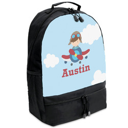 Airplane & Pilot Backpacks - Black (Personalized)
