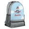 Airplane & Pilot Large Backpack - Gray - Angled View