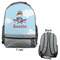 Airplane & Pilot Large Backpack - Gray - Front & Back View