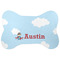Airplane & Pilot Bone Shaped Dog Food Mat (Large) (Personalized)