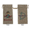 Airplane & Pilot Large Burlap Gift Bag - Front & Back (Personalized)
