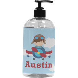Airplane & Pilot Plastic Soap / Lotion Dispenser (Personalized)