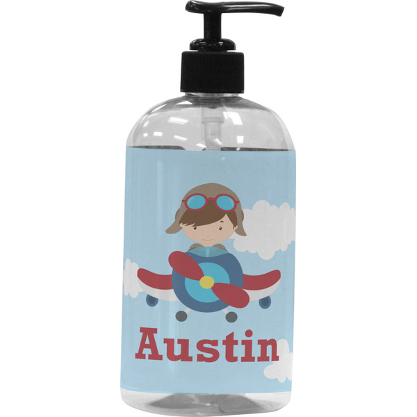 Custom Airplane & Pilot Plastic Soap / Lotion Dispenser (Personalized)