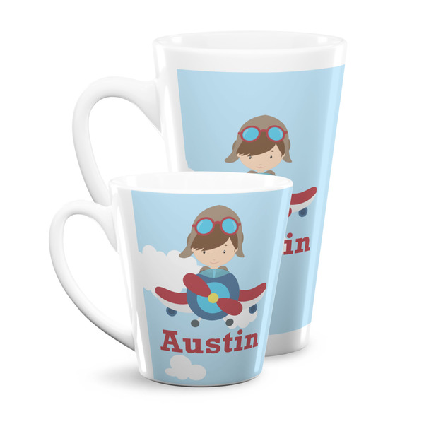 Airplane & Pilot Latte Mugs Main