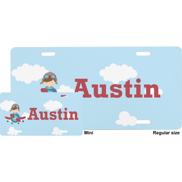 Airplane & Pilot License Plate (Sizes)