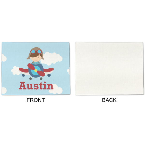 Airplane & Pilot Linen Placemat - APPROVAL Single (single sided)