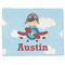 Airplane & Pilot Single-Sided Linen Placemat - Single w/ Name or Text