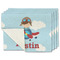 Airplane & Pilot Linen Placemat - MAIN Set of 4 (single sided)