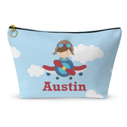 Airplane & Pilot Makeup Bag - Small - 8.5"x4.5" (Personalized)