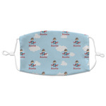 Airplane & Pilot Adult Cloth Face Mask - XLarge (Personalized)