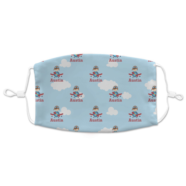 Custom Airplane & Pilot Adult Cloth Face Mask - XLarge (Personalized)