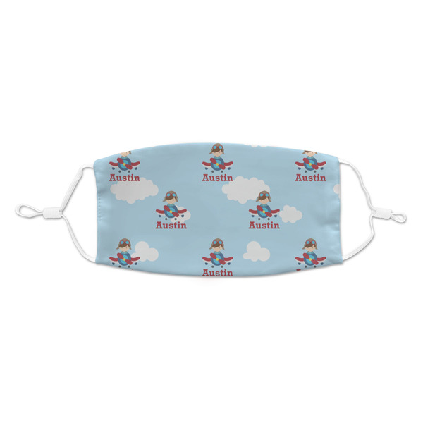 Custom Airplane & Pilot Kid's Cloth Face Mask - Standard (Personalized)