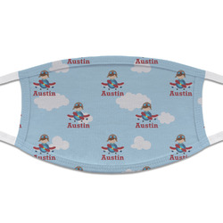 Airplane & Pilot Cloth Face Mask (T-Shirt Fabric) (Personalized)