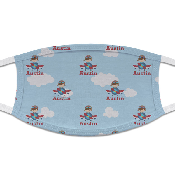 Custom Airplane & Pilot Cloth Face Mask (T-Shirt Fabric) (Personalized)