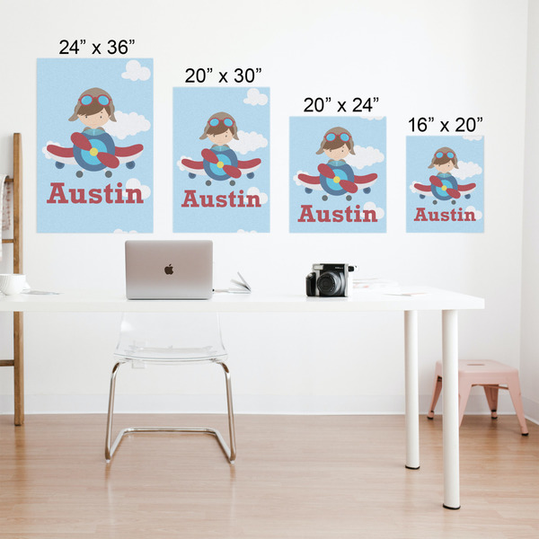 Airplane & Pilot Matte Poster - Sizes