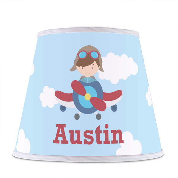 Airplane & Pilot Poly Film Empire Lampshade - Front View