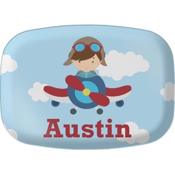 Airplane & Pilot Melamine Platter (Personalized)
