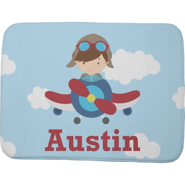 Airplane & Pilot Memory Foam Bath Mat 48 X 36