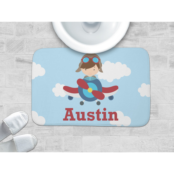 Airplane & Pilot Memory Foam Bath Mat - LIFESTYLE 34x21