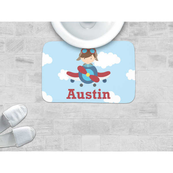 Airplane & Pilot Memory Foam Bath Mat - LIFESTYLE