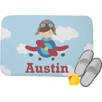 Airplane & Pilot Memory Foam Bath Mat - 24"x17" (Personalized)