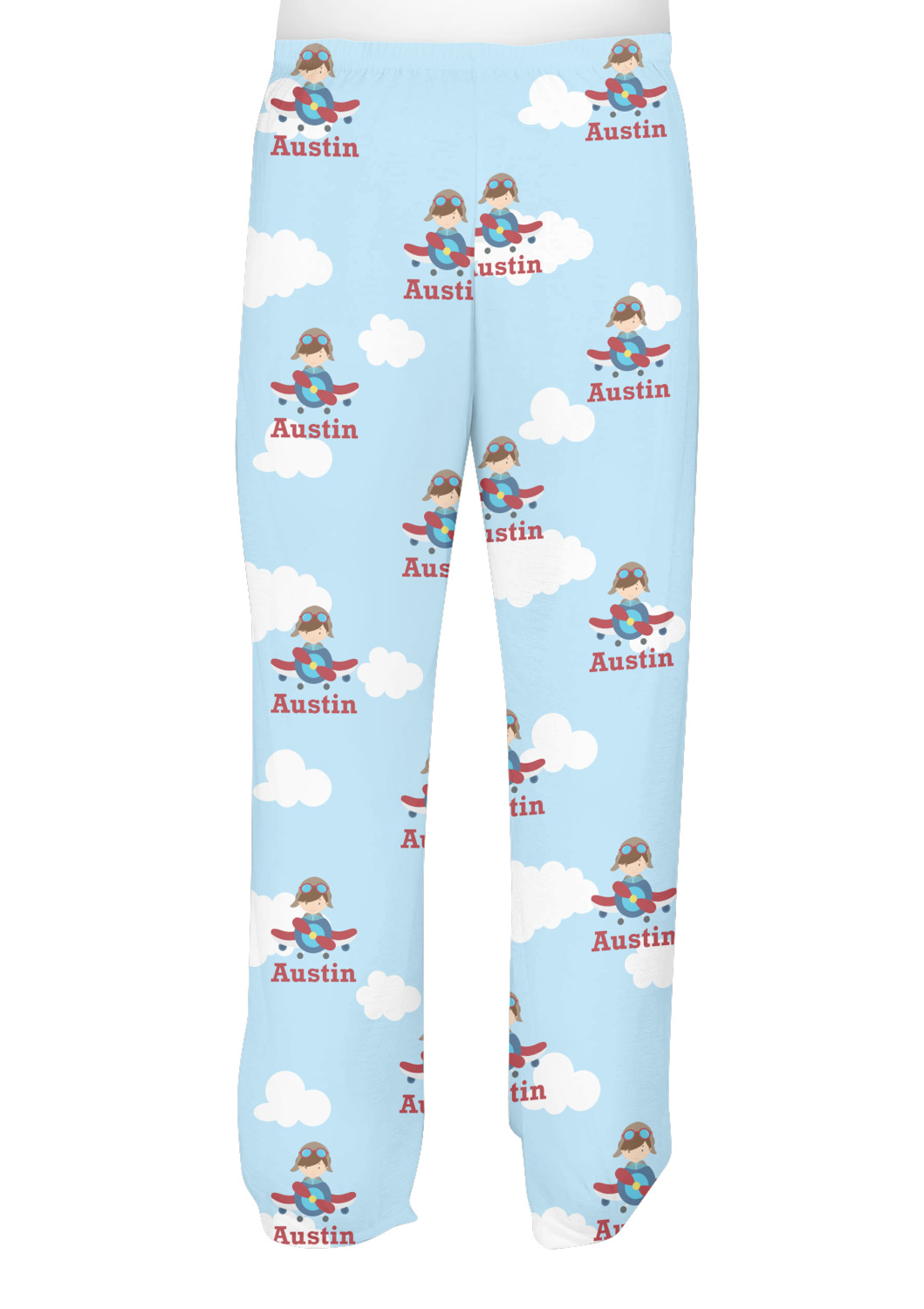 Airplane & Pilot Mens Pajama Pants XS (Personalized) YouCustomizeIt
