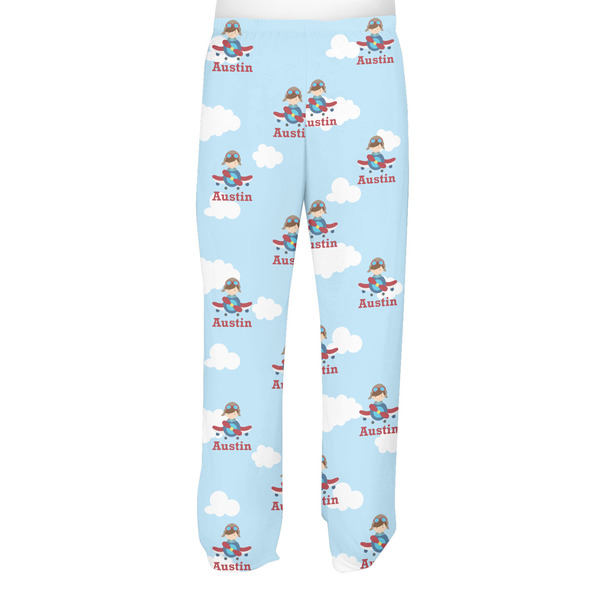 Airplane & Pilot Men's Pjs Back - on model