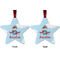 Airplane & Pilot Metal Star Ornament - Front and Back