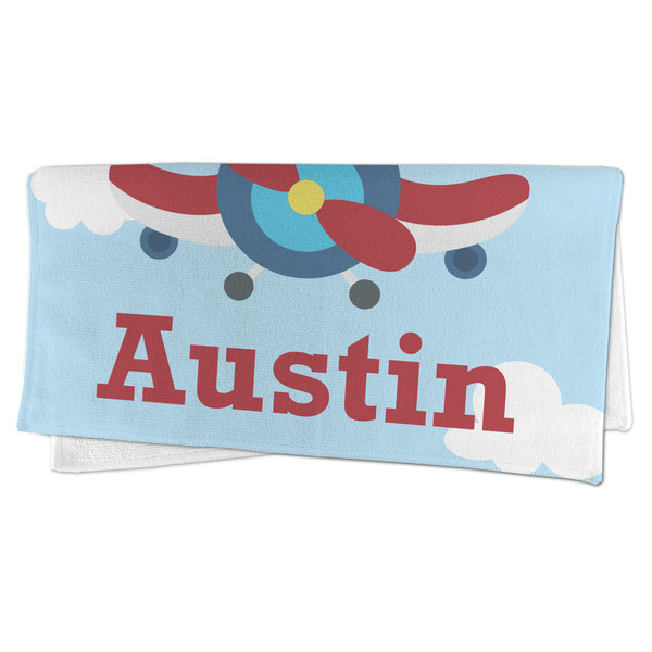 Airplane & Pilot Microfiber Dish Rag - FOLDED (half)