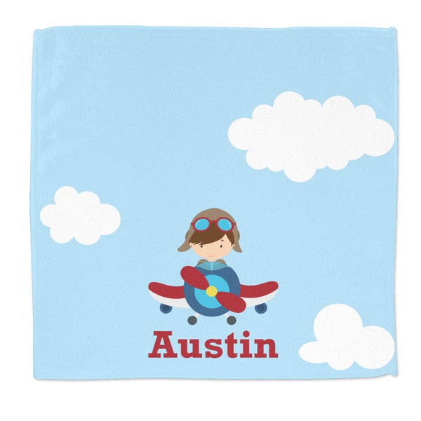 Custom Airplane & Pilot Microfiber Dish Rag (Personalized)