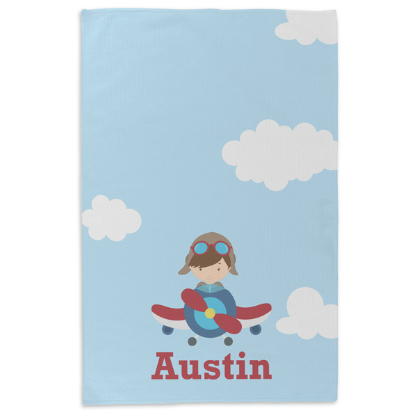 Airplane & Pilot Microfiber Dish Towel - APPROVAL