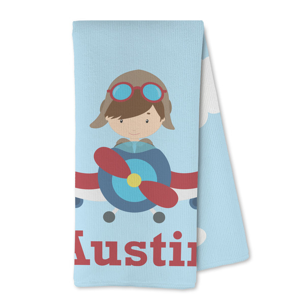 Custom Airplane & Pilot Kitchen Towel - Microfiber (Personalized)