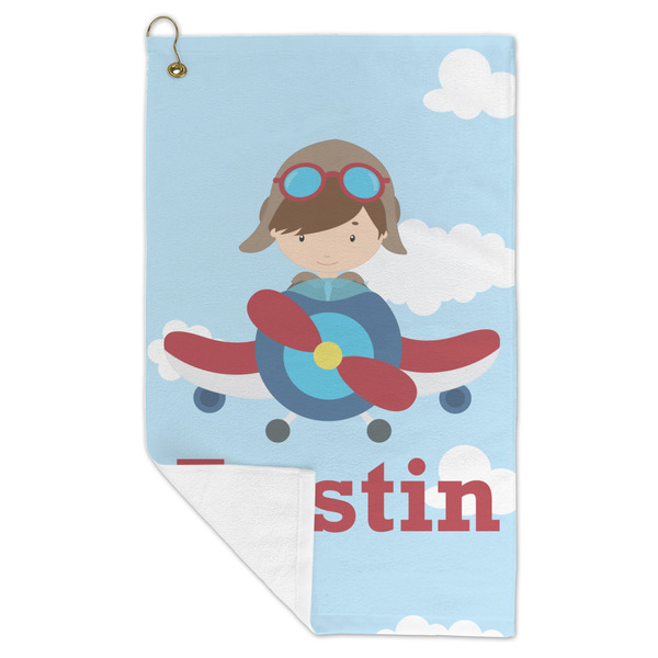 Airplane & Pilot Microfiber Golf Towels - FOLD