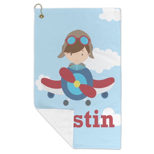 Airplane & Pilot Microfiber Golf Towels - FOLD