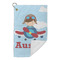 Airplane & Pilot Microfiber Golf Towels Small - FRONT FOLDED