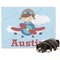 Airplane & Pilot Dog Blanket - Large (Personalized)