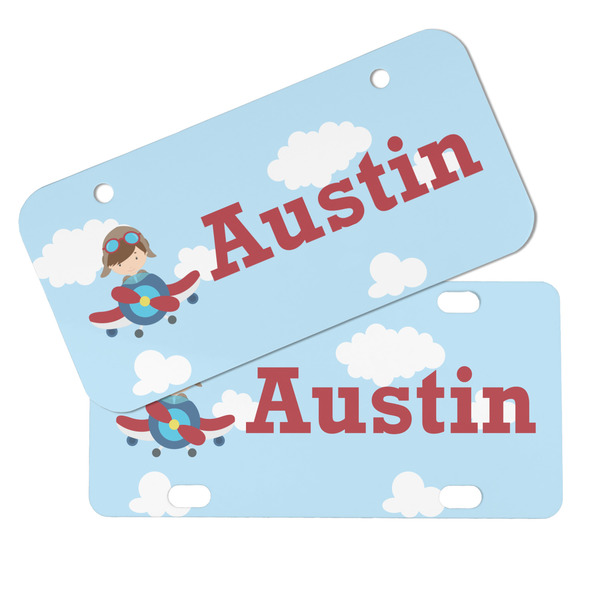 Airplane & Pilot Mini License Plates - MAIN (4 and 2 Holes)